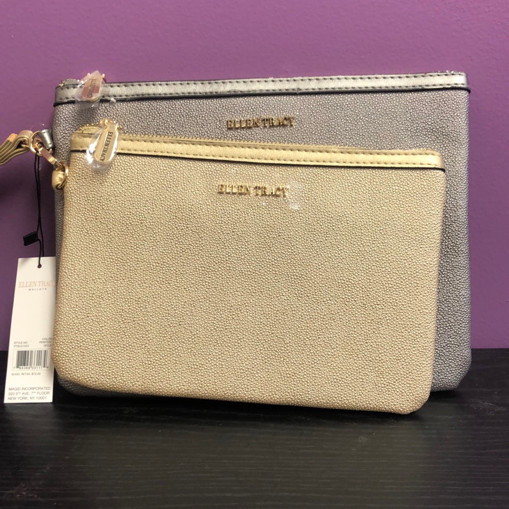 NWT Ellen Tracy 2pc Wristlet Set